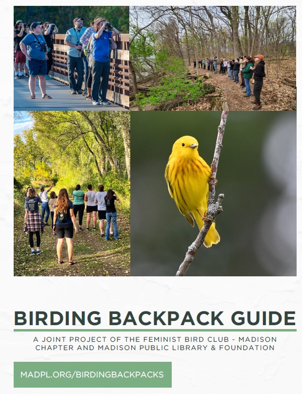 Birding Backpack location guide from Madison Public Library and the Feminist Bird Club - Madison